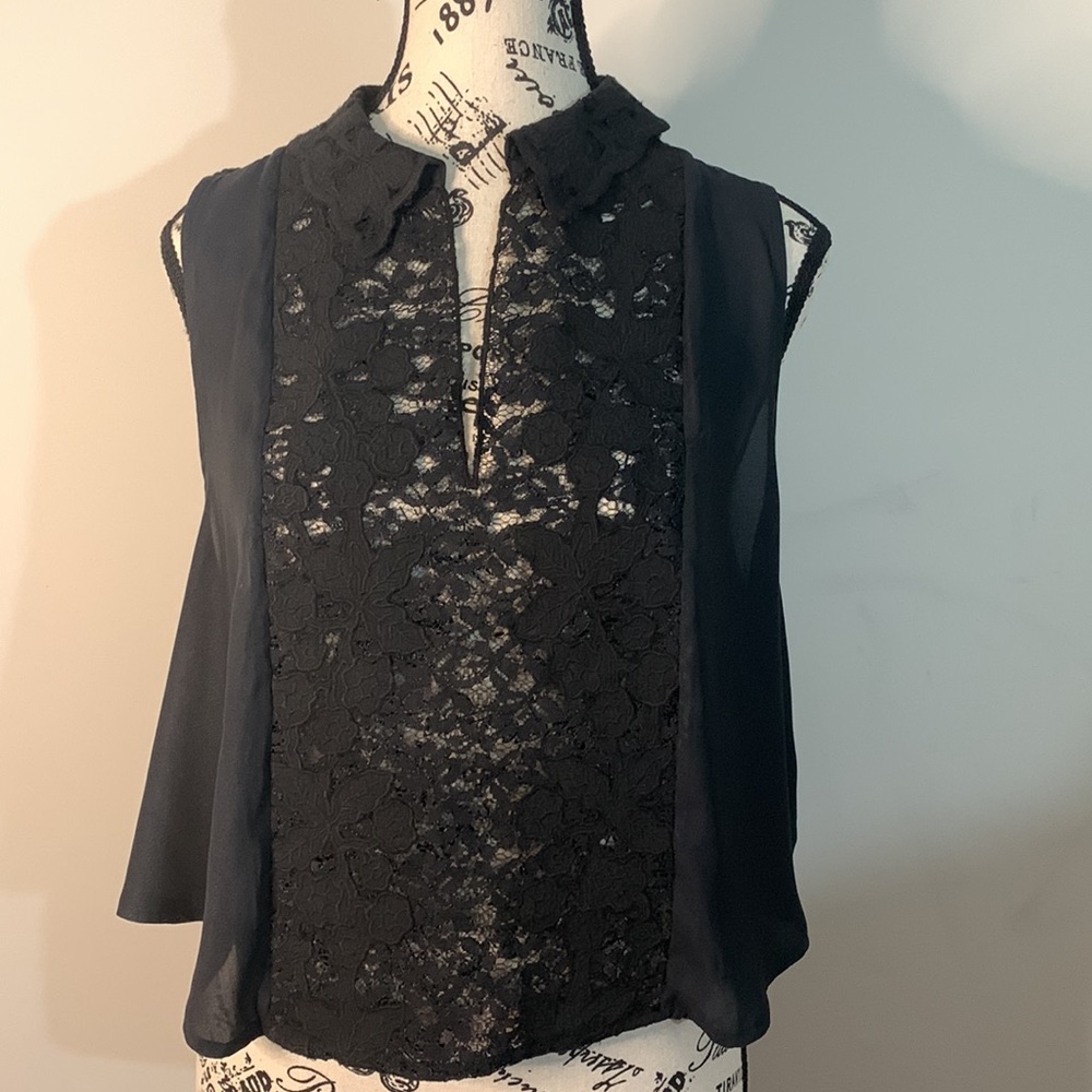 Free People Black Lacey top Size: S/P - Picture 3 of 12